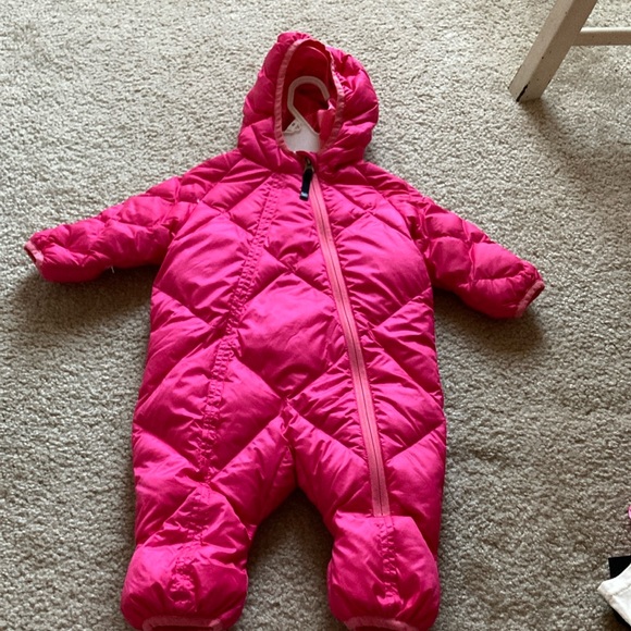 REI Pink Quilted Baby Snowsuit - Picture 1 of 2